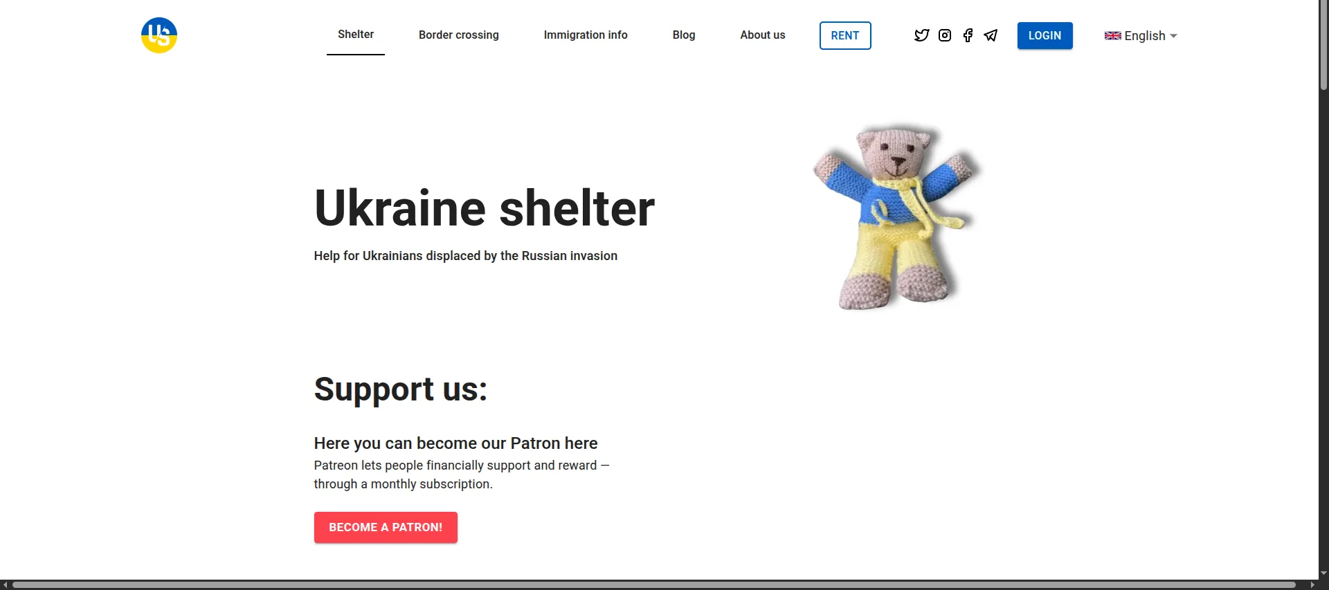 Ukraine Shelter — map-based search for host accommodation